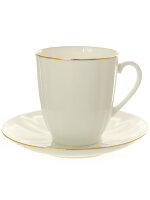 Чашка с блюдцем кофейная форма Ветерок рисунок Золотой кантик ИФЗ